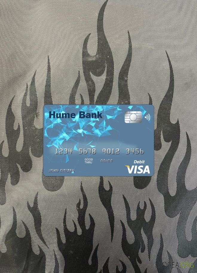 Australie Hume Bank Visa Card photolook , avant